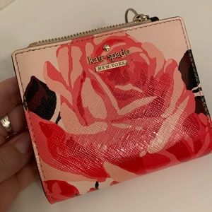 floral leather kate spade wallet